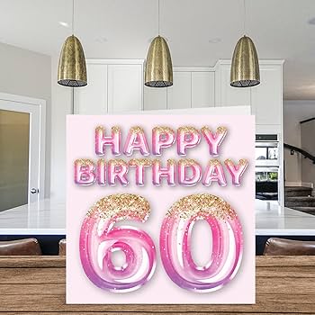 Amazon.com : Stuff4 60th Birthday Card for Women - Pink